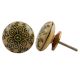 Beige Green Floral Ceramic Knob